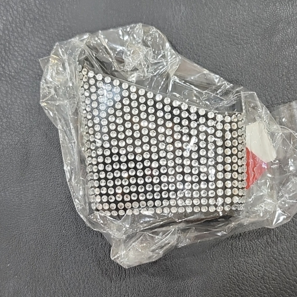 SILVER RHINESTONE COVERED CAR CELL PHONE ACCESSORY - Picture 1 of 2